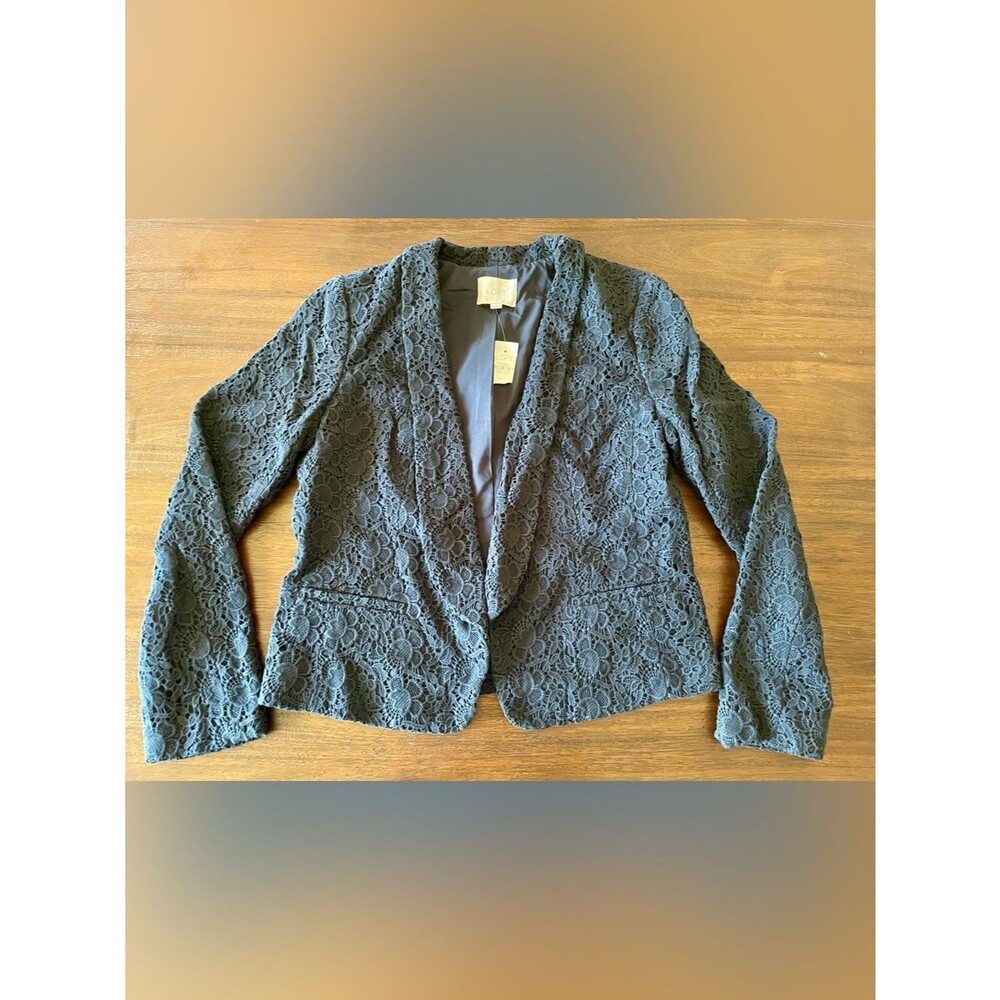 NWT - Loft Navy Lace Blazer - Size 10